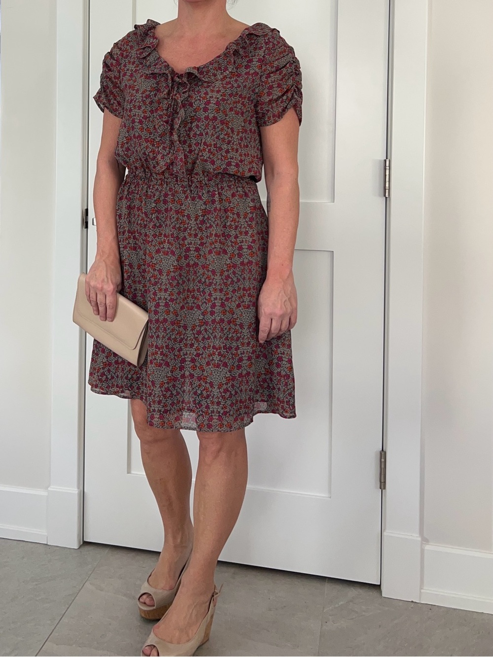GAP Floral Ruffle Midi Dress - Picture 1 of 3